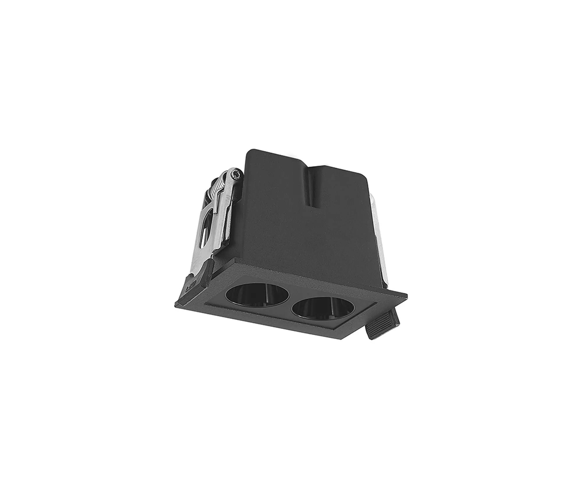 M9129  Blau Linear Recessed Spotlight 2 Light, 6W LED, 3000K, 360lm, Cut Out: L:60mm x W:40mm, Black, Driver Included